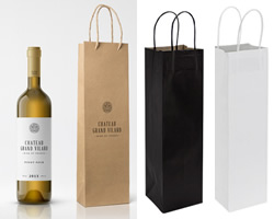 Bolsas de papel de botella de vino Bolsas Kraft para el vino