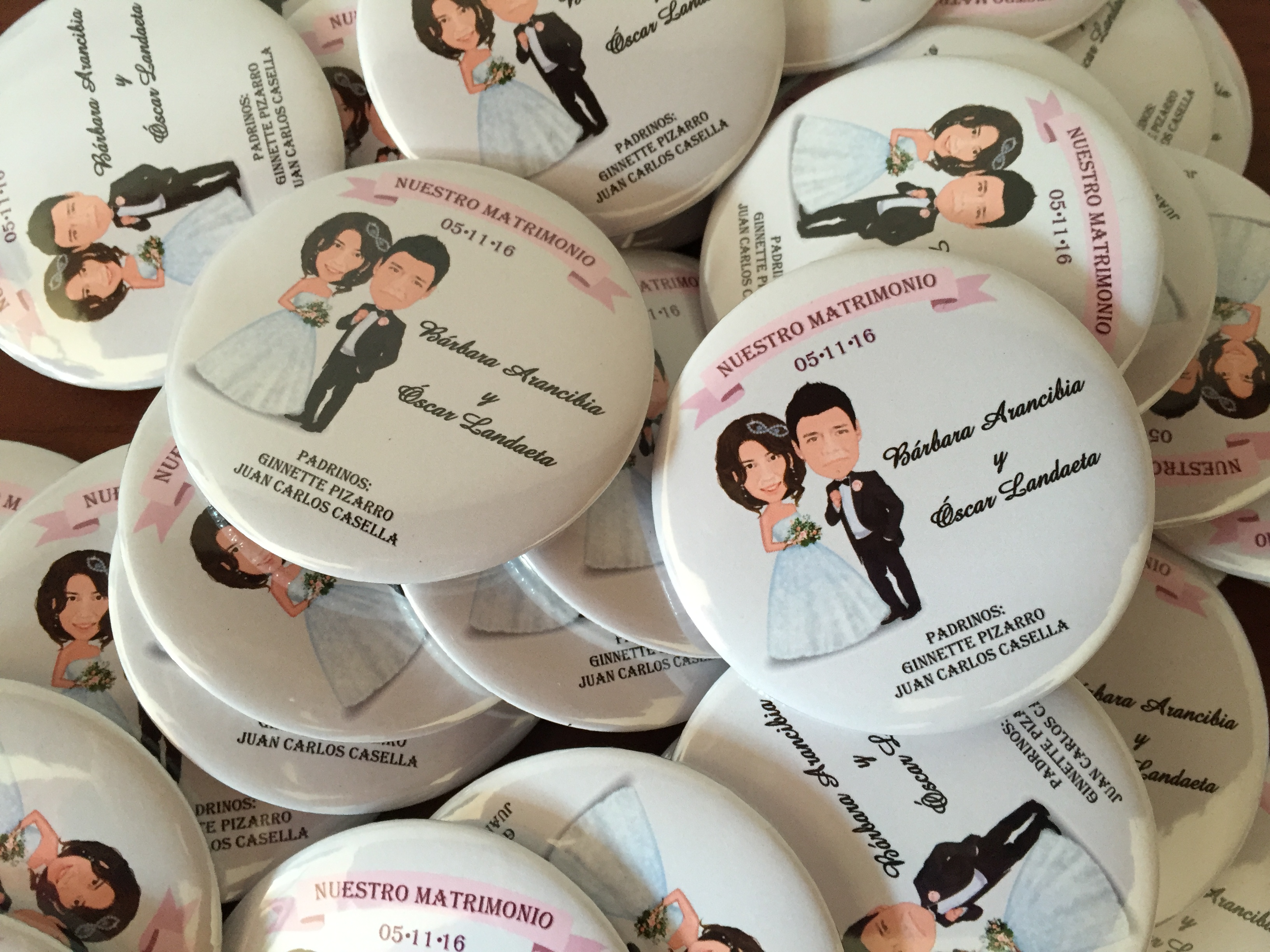 Chapitas para matrimonio en Chile