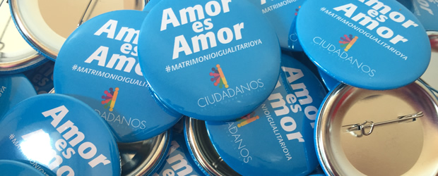Chapas alfiler 56mm Chapitas alfiler para campa�a matrimonio igualitario