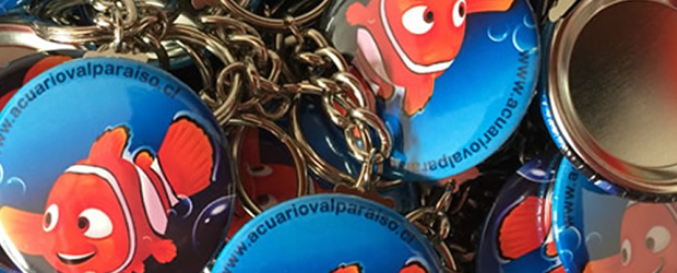Chapitas llavero de Nemo varias Chapitas llavero para el acuario de valparaiso