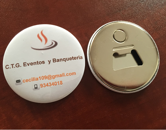 chapita destapador abre botella iman por ambos lados