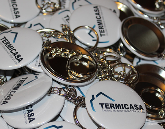 chapitas llavero para empresa termicasa